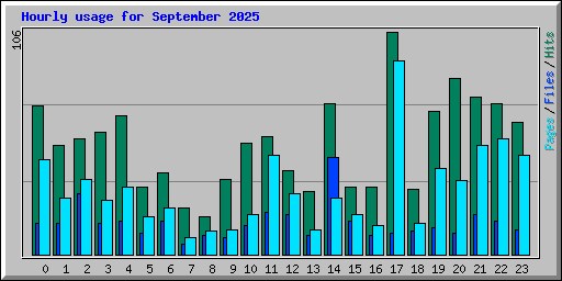 Hourly usage for September 2025